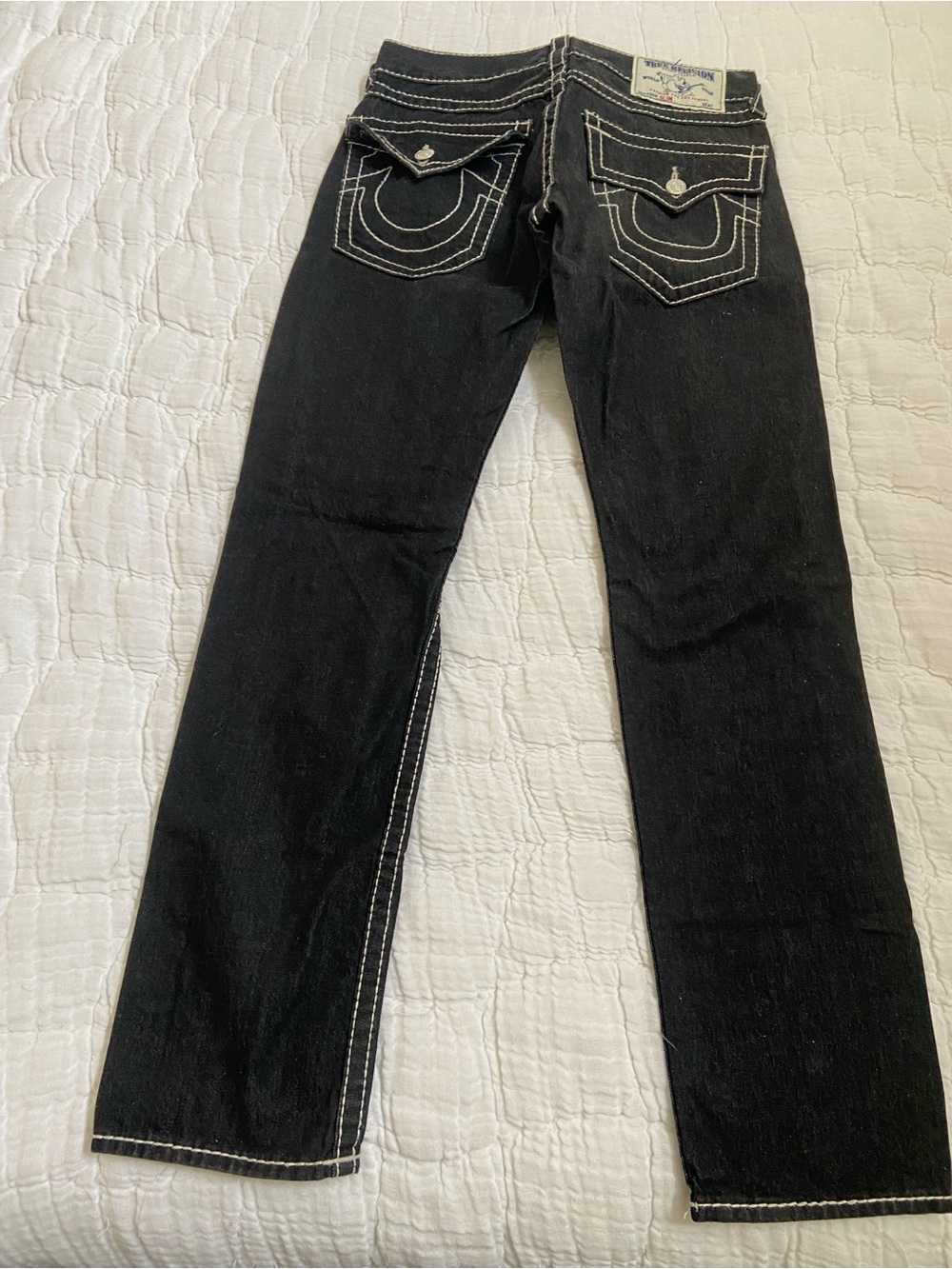 True Religion Black Slim vintage Contrast Stitching